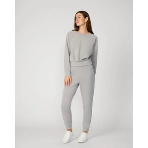 Cable & Gauge Studio 2PC Lounge Set XL Gray Yummy Fabric Casual Loungewear